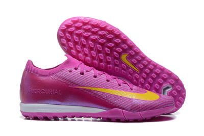 Nike Air Zoom Mercurial Vapor 16 Elite TF Low-Tops Soccer Shoes - Pink/Yellow/White