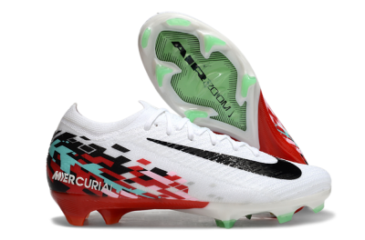 Nike Air Zoom Mercurial Vapor 16 Elite FG Low-Tops Soccer Cleats - White/Black/Red