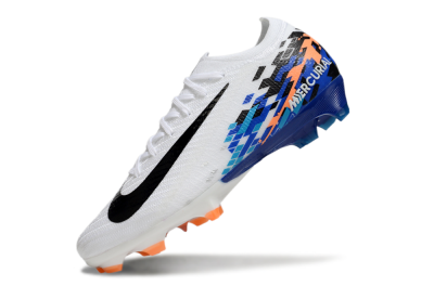 Nike Air Zoom Mercurial Vapor 16 Elite FG Low-Tops Soccer Cleats - White/Black/Blue/Orange