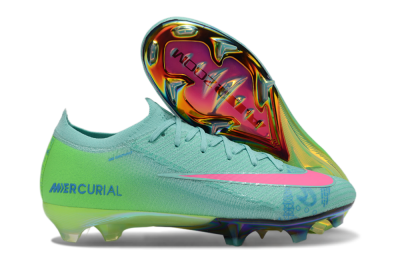 Nike Air Zoom Mercurial Vapor 16 Elite FG Low-Tops Soccer Cleats - Jade/Pink/Blue