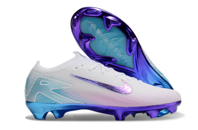 Nike Air Zoom Mercurial Vapor 16 Elite FG Low-Tops Soccer Cleats - White/Purple/Blue