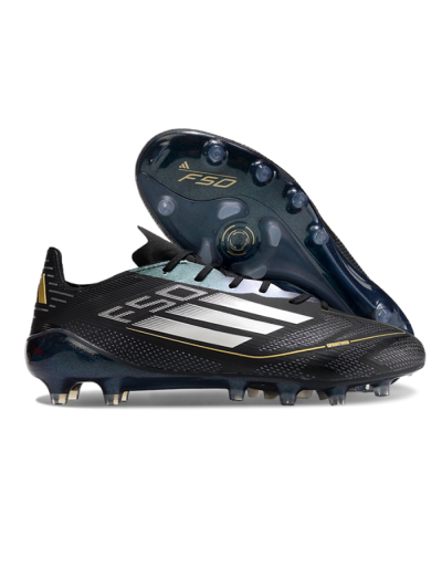 Adidas F50 Elite AG Low-Tops Soccer Cleats - Black/Silver/Gold