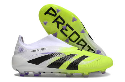 Adidas Predator Elite 25 Laceless FG Low-Tops Soccer Cleats - Yellow/Black/White