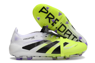 Adidas Predator Elite 25 Foldover Tongue FG Low-Tops Soccer Cleats - Yellow/Black/White