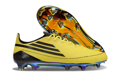 Adidas F50 Elite FG Low-Tops Soccer Cleats - Yellow/Black/Gold