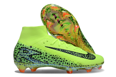 Nike Air Zoom Mercurial Superfly 10 Elite FG High-Tops Soccer Cleats - Yellow/Black/Leopard