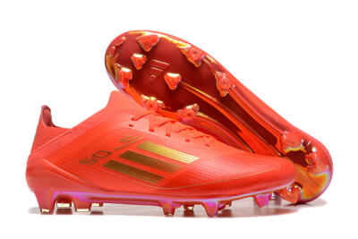 Adidas F50 Elite FG Low-Tops Soccer Cleats - Red/Gold