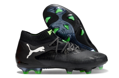 Puma Future 8 Ultimate FG Low-Tops Soccer Cleats - Black/White/Yellow