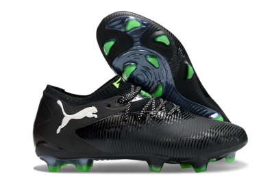 Puma Future 8 Ultimate FG Low-Tops Soccer Cleats - Black/White/Yellow