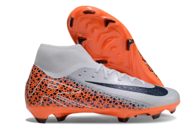 Nike Air Zoom Mercurial Superfly 10 Elite FG High-Tops Soccer Cleats - Grey/Black/Leopard