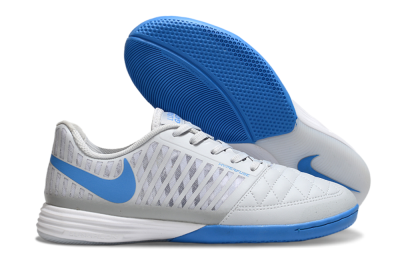 Nike Lunar Gato 2 IC Low-Tops Soccer Shoes - Grey/Blue/White
