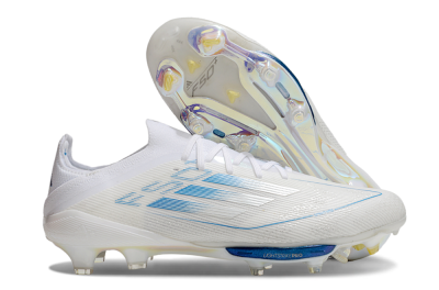 Adidas F50+ Elite Lightstrike Pro FG Low-Tops Soccer Cleats - Beige/White/Blue