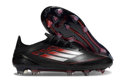 Adidas F50 Elite FG Low-Tops Soccer Cleats - Black/Silver/Red