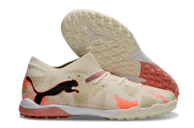 Puma Future 7 Ultimate TF Low-Tops Soccer Shoes - Beige/Black/Red