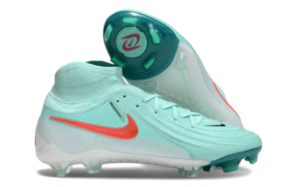 Nike Phantom Luna Elite NU FG High-Tops Soccer Cleats - Jade/Red/White