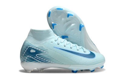 Nike Air Zoom Mercurial Superfly 10 Elite FG High-Tops Soccer Cleats - Jade/Blue/White