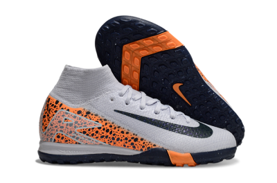 Nike Air Zoom Mercurial Superfly 10 Elite TF High-Tops Soccer Shoes - Grey/Black/Leopard