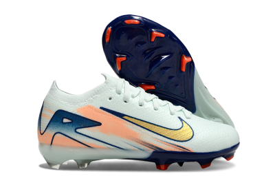 Nike Air Zoom Mercurial Vapor 16 Elite FG Low-Tops Soccer Cleats - Jade/Blue/Gold
