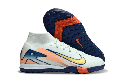 Nike Air Zoom Mercurial Superfly 10 Elite TF High-Tops Soccer Shoes - Jade/Gold/Blue