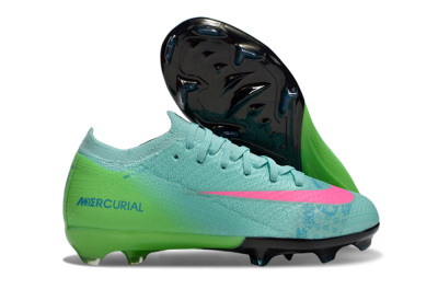 Nike Air Zoom Mercurial Vapor 16 Elite FG Low-Tops Soccer Cleats - Jade/Yellow/Pink