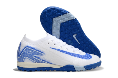 Nike Air Zoom Mercurial Vapor 16 Elite TF Low-Tops Soccer Shoes - White/Blue