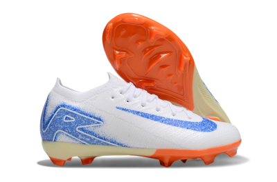 Nike Air Zoom Mercurial Vapor 16 Elite FG Low-Tops Soccer Cleats - White/Blue/Red