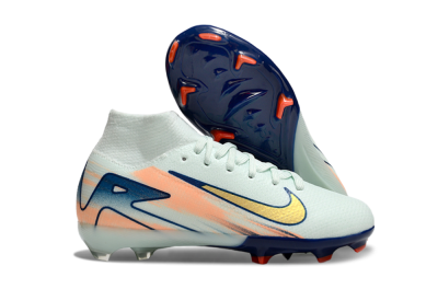 Nike Air Zoom Mercurial Superfly 10 Elite FG High-Tops Soccer Cleats - Jade/Gold/Blue