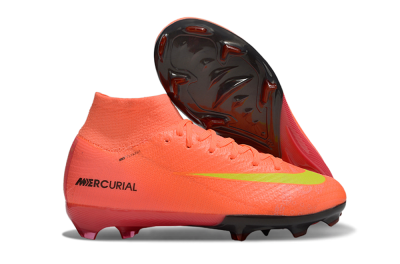 Nike Air Zoom Mercurial Superfly 10 Elite FG High-Tops Soccer Cleats - Red/Yellow/Black