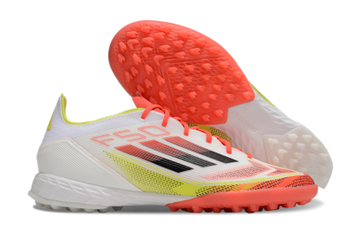 Adidas F50 Pro TF Low-Tops Soccer Shoes - White/Red/Yellow
