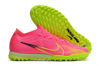 Nike Air Zoom Mercurial Vapor 15 Elite TF Low-Tops Soccer Shoes - Pink/Yellow/Black