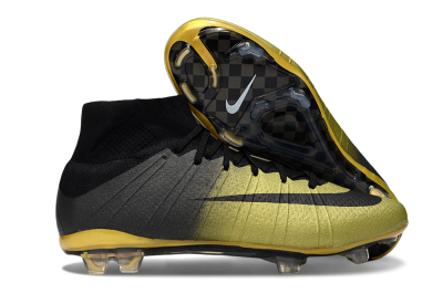 Nike Mercurial Superfly 4 CR7 FG High-Tops Soccer Cleats - Gold/Black