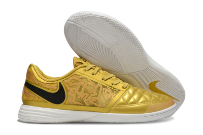 Nike Lunar Gato 2 IC Low-Tops Soccer Shoes - Gold/Black/White