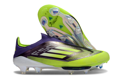 Adidas F50+ Elite Lightstrike Pro Laceless FG Low-Tops Soccer Cleats - Purple/Yellow/White