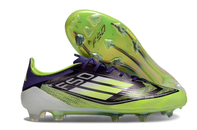 Adidas F50 Elite FG Low-Tops Soccer Cleats - Purple/Yellow/White