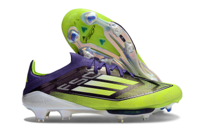 Adidas F50+ Elite Lightstrike Pro FG Low-Tops Soccer Cleats - Purple/Yellow/White