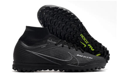 Nike Air Zoom Mercurial Superfly 10 Elite TF High-Tops Soccer Shoes - Black/White/Yellow