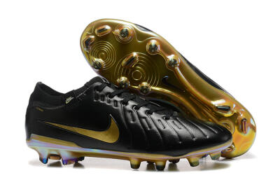 Nike Tiempo Legend 10 Elite FG Low-Tops Soccer Cleats - Black/Gold