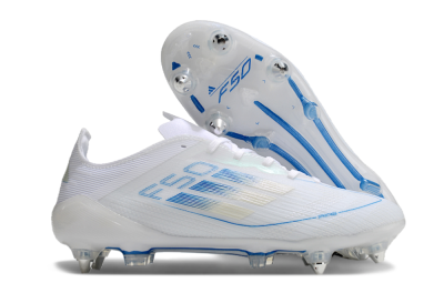 Adidas F50 Elite SG Low-Tops Soccer Cleats - White/Blue