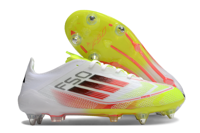 Adidas F50 Elite SG Low-Tops Soccer Cleats - White/Yellow/Red