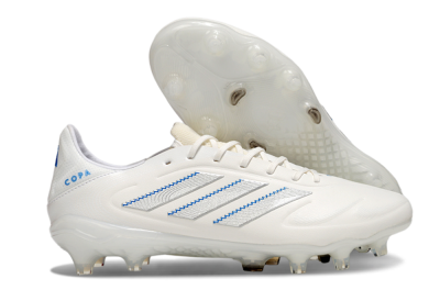 Adidas Copa Pure 3 Elite FG Low-Tops Soccer Cleats - White/Silver/Blue