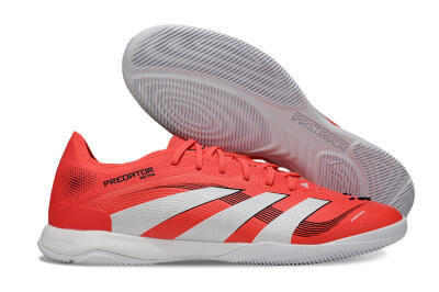 Adidas Predator 25 Elite IC Low-Tops Soccer Shoes - Red/White/Black