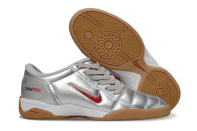Nike Total 90 II IC Low-Tops Soccer Shoes - Silver/Red/White