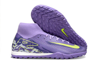 Nike Air Zoom Mercurial Superfly 10 Academy TF High-Tops Soccer Shoes - Purple/Yellow/White