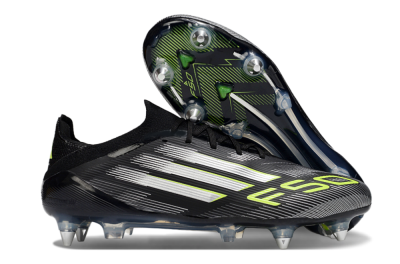 Adidas F50 Elite SG Low-Tops Soccer Cleats - Black/Silver/Yellow
