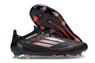 Adidas F50 Elite FG Low-Tops Soccer Cleats - Black/Silver/Red