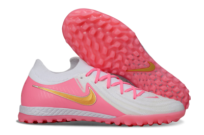 Nike Phantom GX 2 Elite TF Low-Tops Soccer Shoes - White/Pink/Gold