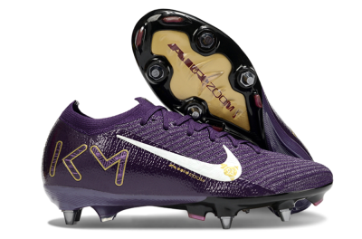 Nike Air Zoom Mercurial Vapor 16 Elite SG Low-Tops Soccer Cleats - Purple/White/Gold