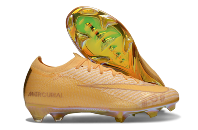Nike Air Zoom Mercurial Vapor 16 Elite FG Low-Tops Soccer Cleats - Gold/Gold