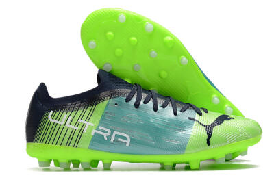 Puma Ultra 1.4 MG Low-Tops Soccer Cleats - Green/Black/Blue