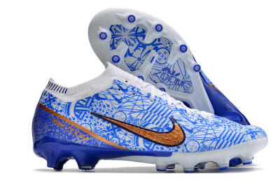 Nike Air Zoom Mercurial Vapor 15 Elite AG Low-Tops Soccer Cleats - Blue/White
